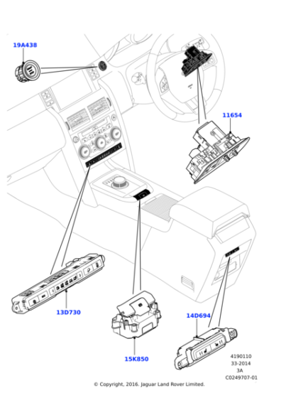 LR088272 - Land Rover Switch - Lighting