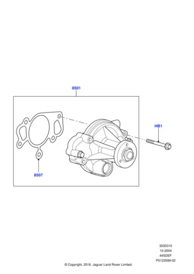 4536853 - Land Rover Gasket - Water Pump