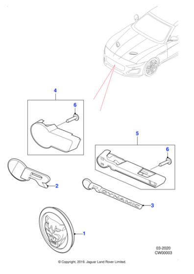 T2R46005 - Jaguar Plinth plate