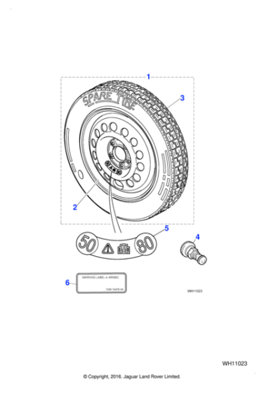 C2S41312 - Jaguar Space saver wheel and tyre