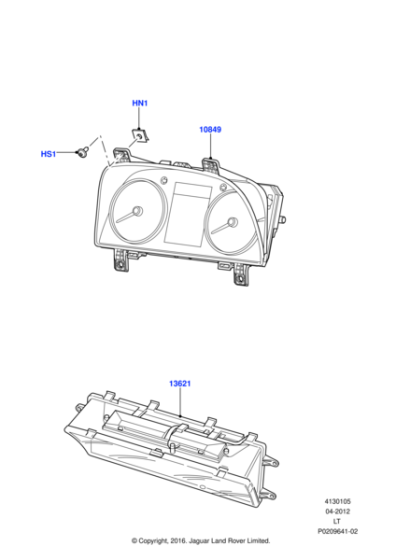 LR081848 - Land Rover Instrument Cluster - Dash