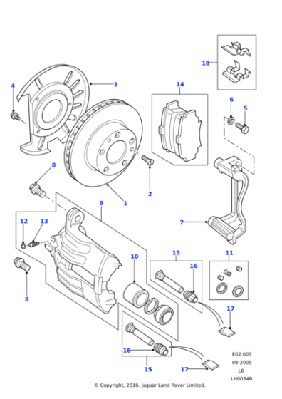 SEG100260 - Land Rover Caliper assembly-front brake