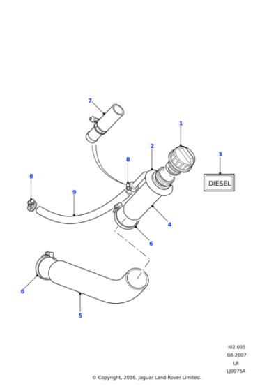 LR032977 - Land Rover Cap-filler fuel filler