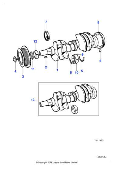 AJ82733 - Jaguar Crankshaft damper