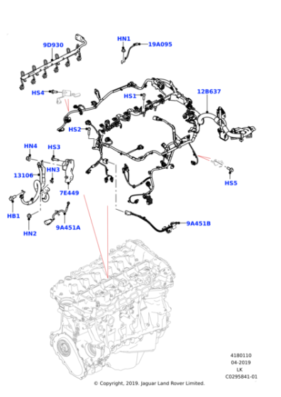 LR122665 - Land Rover Wire