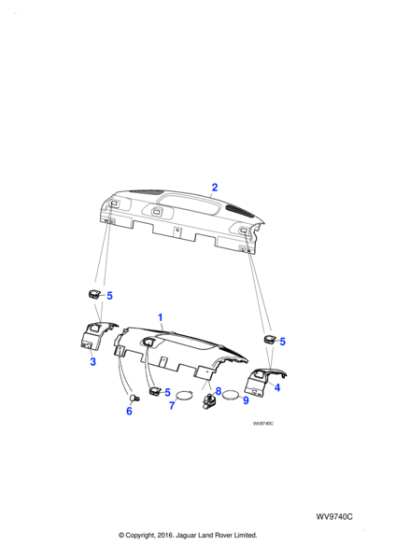 C2S41190LEG - Jaguar Parcel shelf