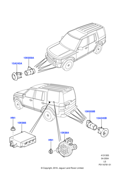 YWG000061 - Land Rover Speaker - Parking Control Aid