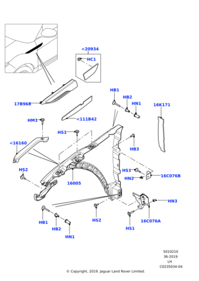 LR027624 - Land Rover Bolt