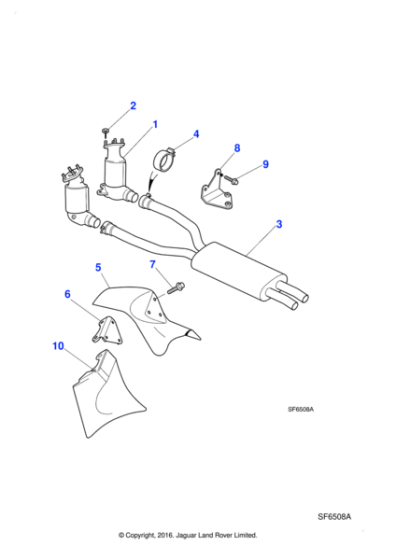 NJA6700CJ - Jaguar Exhaust downpipe