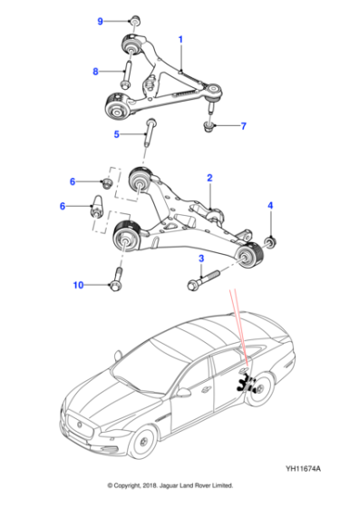 C2D49246 - Jaguar Wishbone arm