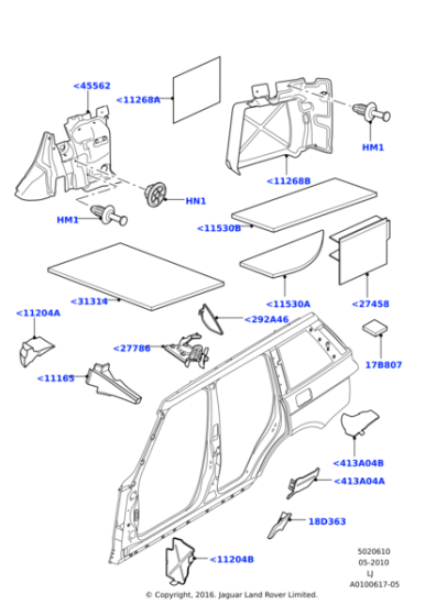 EAZ000021 - Land Rover Insulator - Floor