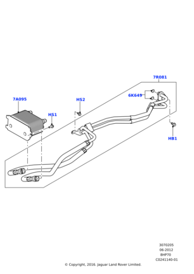 LR035552 - Land Rover Tube - Oil Cooler