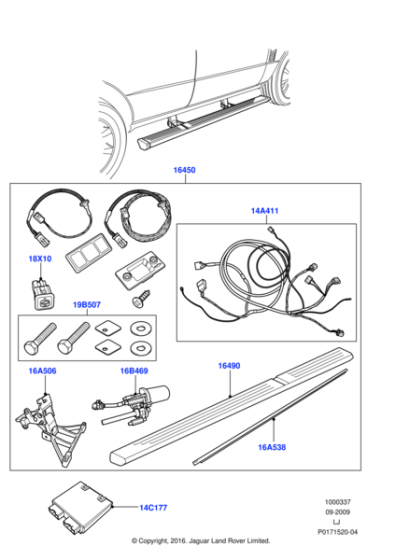 LR004807 - Land Rover MOTOR - DEPLOYABLE SIDE STEP