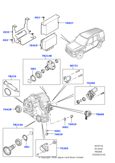 LR053307 - Land Rover Module - Transfer Shift Control