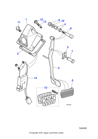 LJB6420AB - Jaguar Brake pedal switch