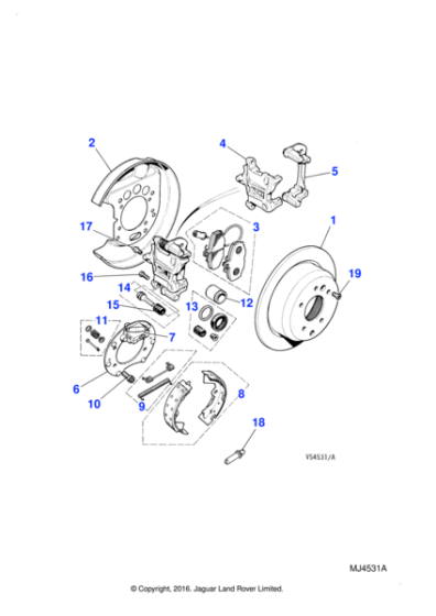 CAC5834 - Jaguar Brake disc cover