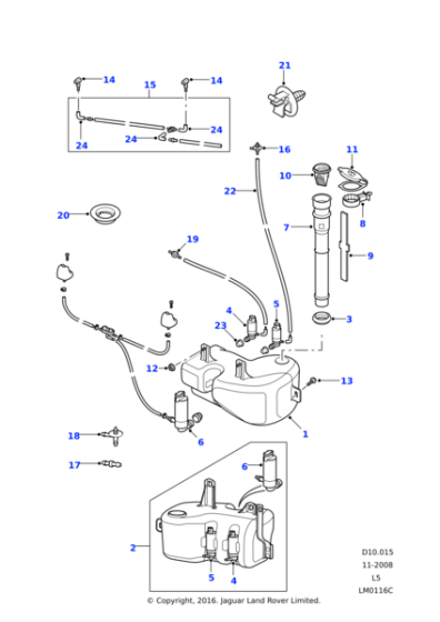 DMC100560 - Land Rover Pump assembly-headlamp wash