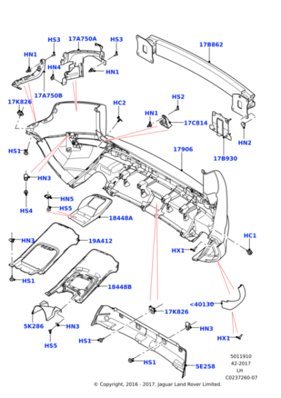 LR029080 - Land Rover Finisher - Bumper