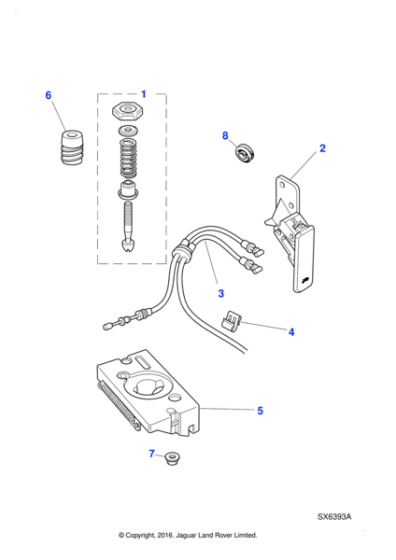HNA2420AD - Jaguar Bonnet Lock Striker