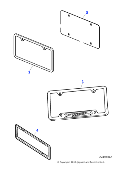 XR838397 - Jaguar Number plate surround