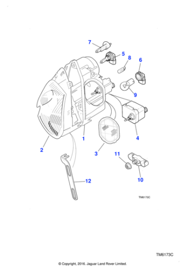 JLM12117 - Jaguar Headlamp leveling actuator