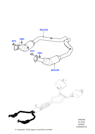 LR100486 - Land Rover Catalytic Converter | Jaguar Land Rover