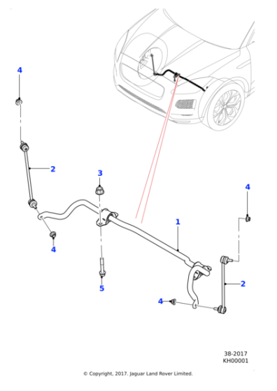 J9C1154 - Jaguar Anti roll bar link