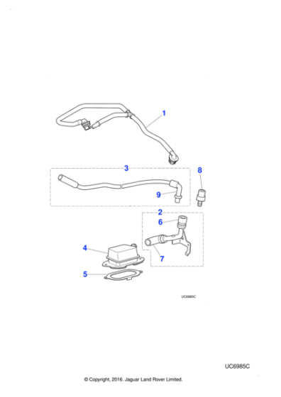XR845730 - Jaguar Hose