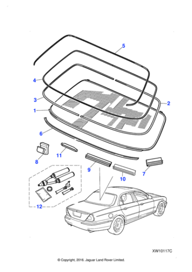 C2P12819 - Jaguar Glass bonding adhesive