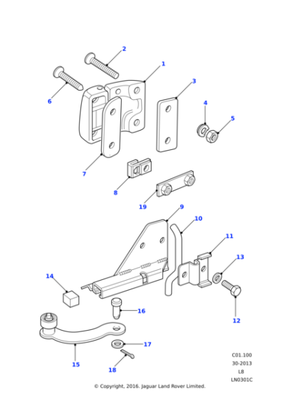 PC108322 - Land Rover Pin-clevis/pivot
