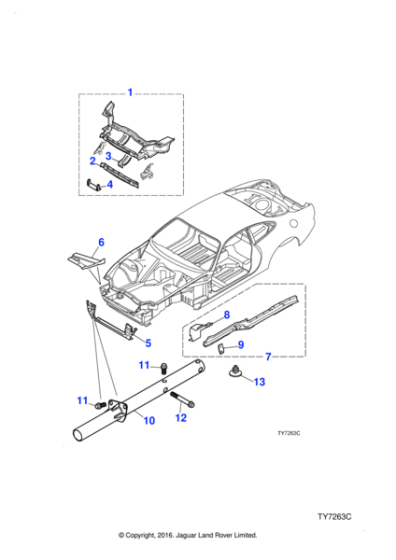 FJE4059AA - Jaguar Bumper mounting crossmember
