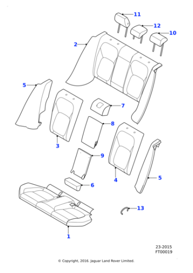 T2H34743QNL - Jaguar Headrest