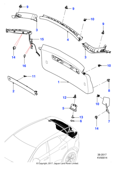 J9C21484 - Jaguar Trim panel