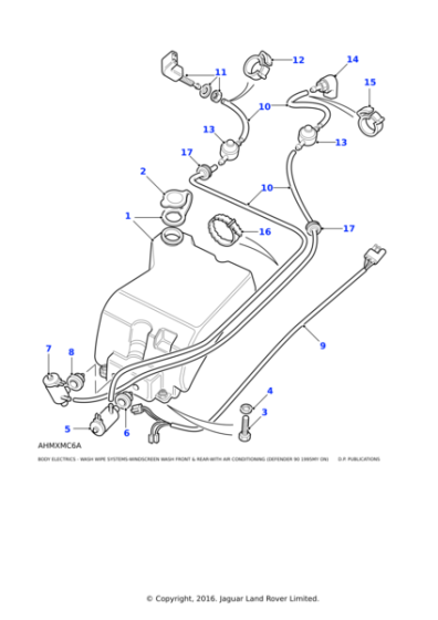 AMR3026 - Land Rover Jet assembly-nozzle wash system
