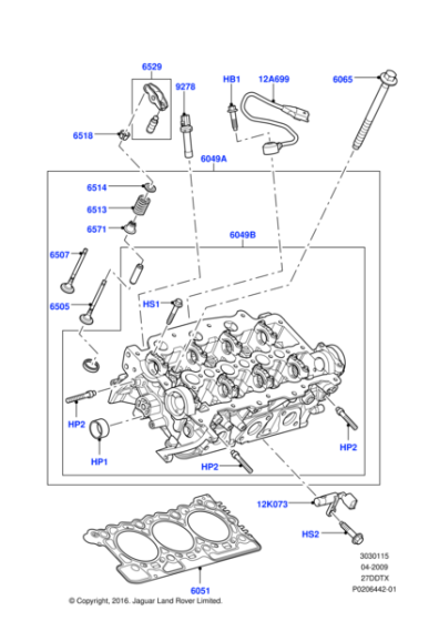 LR054816 - Land Rover Cylinder Head