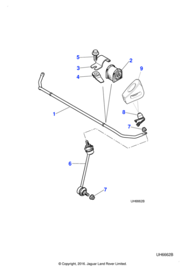 XR81692 - Jaguar Anti roll bar link