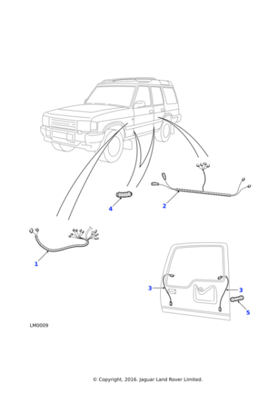 YMM110050 - Land Rover Harness front door