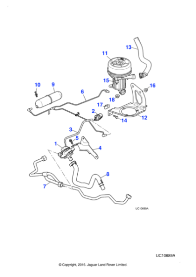 XR846011 - Jaguar Hose - Vacuum