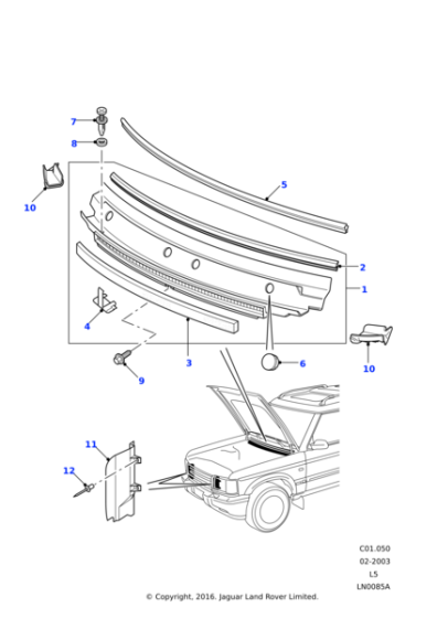 JYC100910 - Land Rover Clip-spring steel