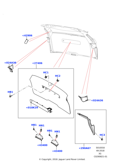 LR118279 - Land Rover Cover - Lamp Access