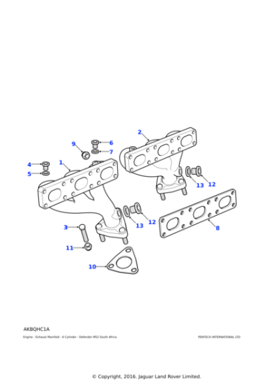1716888 - Land Rover Gasket exhaust system