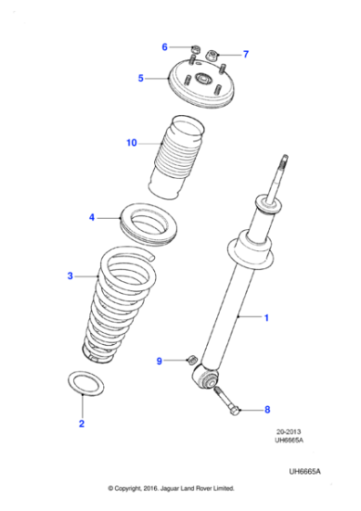 XR811172 - Jaguar Road spring with seat