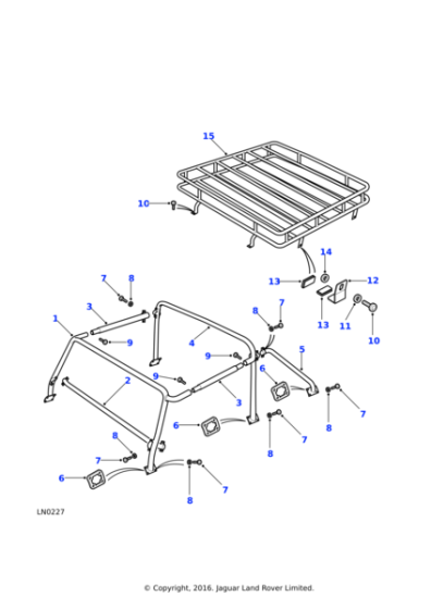 STC61879 - Land Rover Side rail roof rack support frame