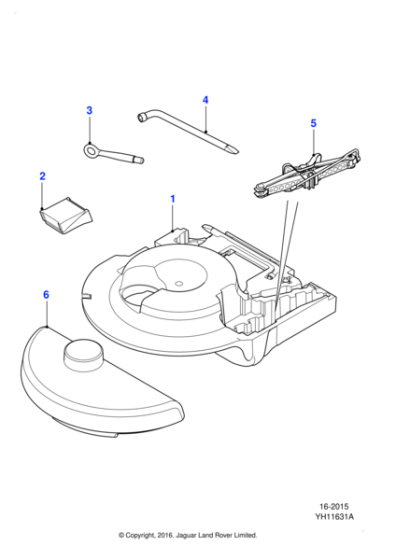 C2D51135 - Jaguar Car lifting jack