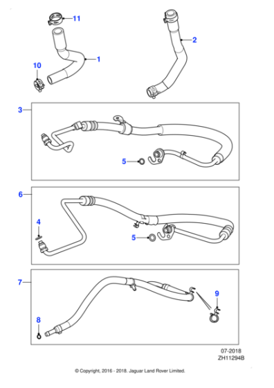 C2Z30503 - Jaguar Power steering hose