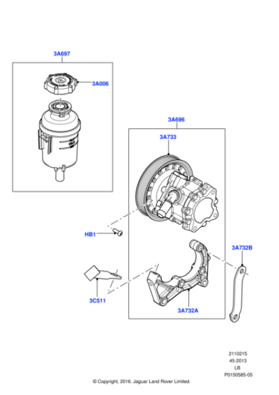 LR007207 - Land Rover Pump - Power Steering
