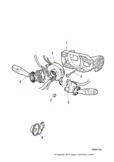 LNC6460AA - Jaguar Wash/wipe switch