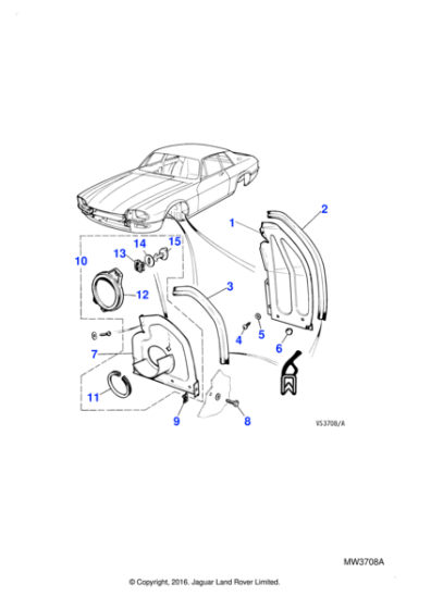 BEC4585 - Jaguar Headlamp bulb access panel