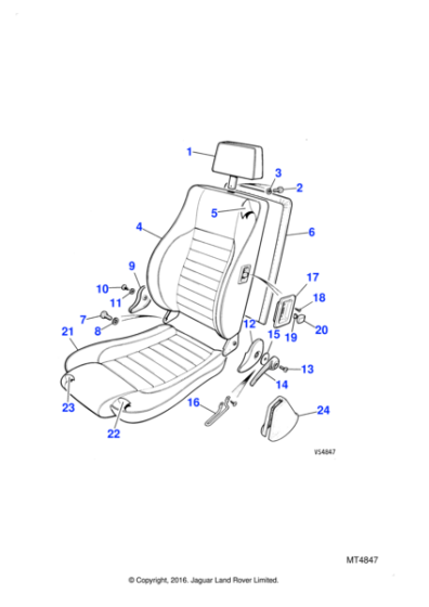 BCC9320YZM - Jaguar Headrest