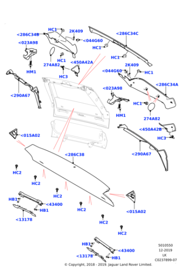 LR077620 - Land Rover Finisher - Drain Channel